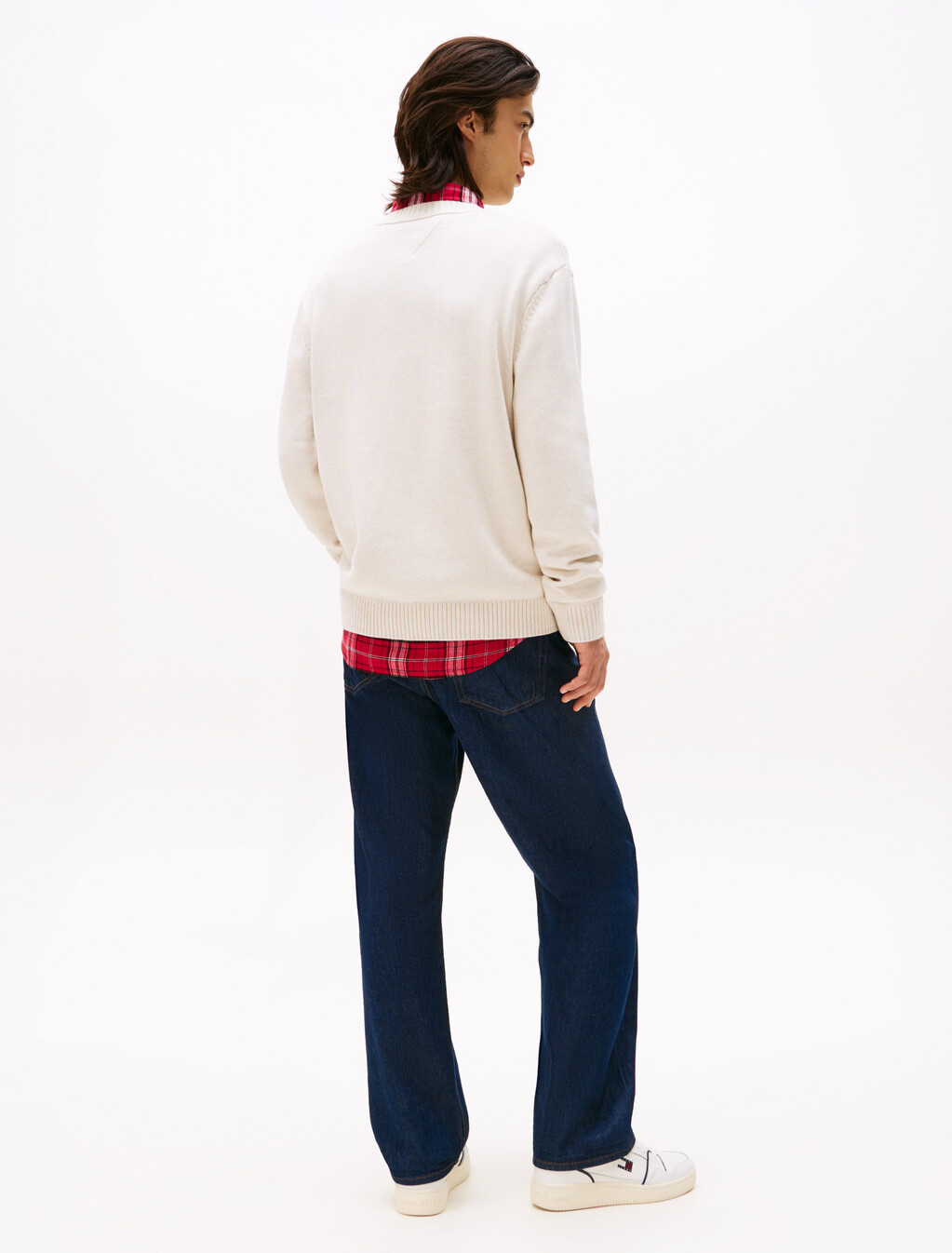 Intarsia Flag Badge Mélange Jumper, Ancient White Htr, hi-res