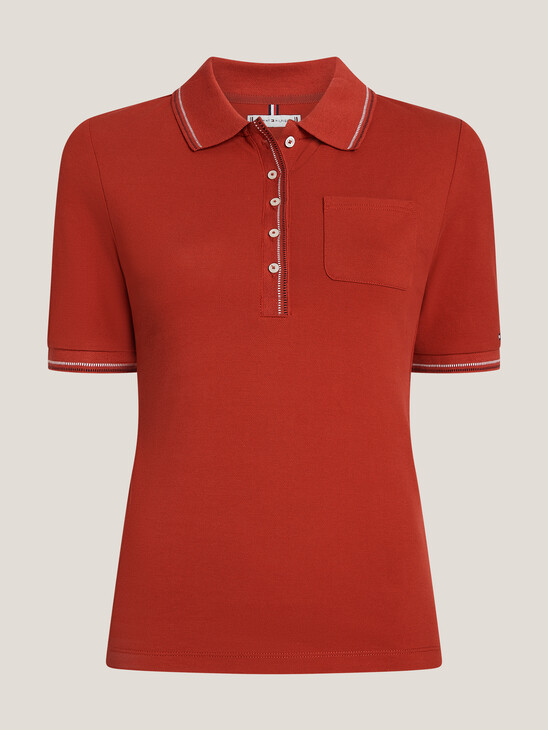 Tipped Slim Fit Patch Pocket Polo