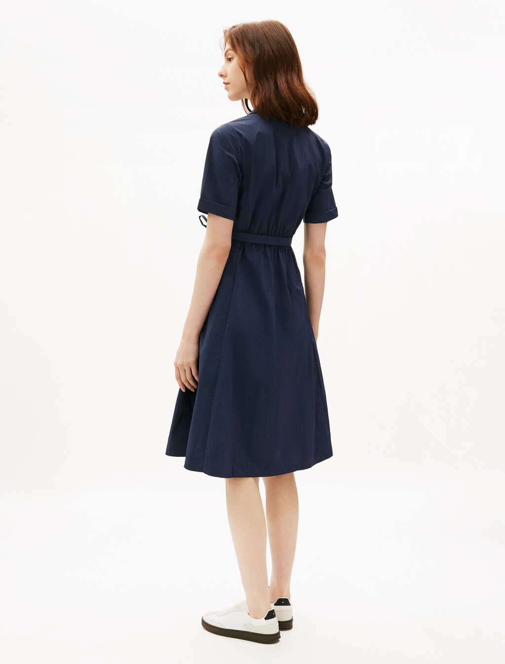 Asia Fit Nylon Shirt Dress, Dark Night Navy, hi-res