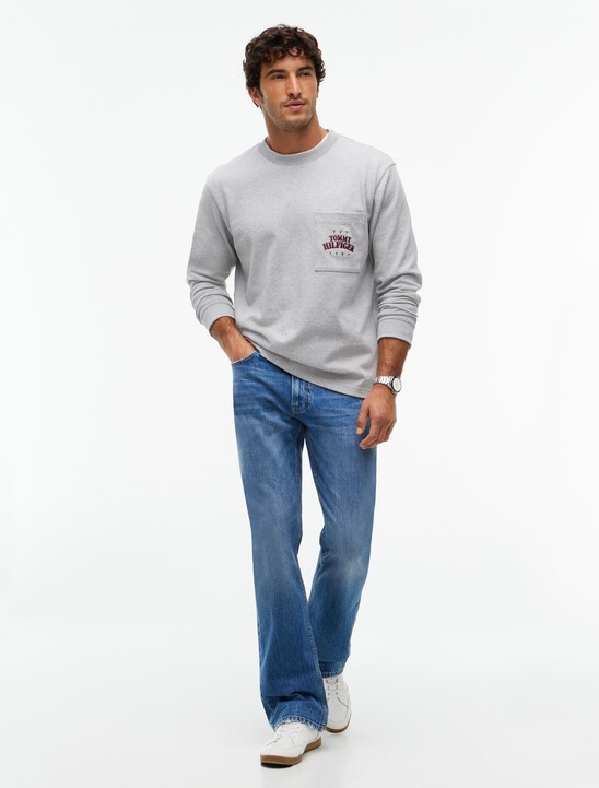 Varsity Logo Pocket Relaxed Long-Sleeve T-Shirt