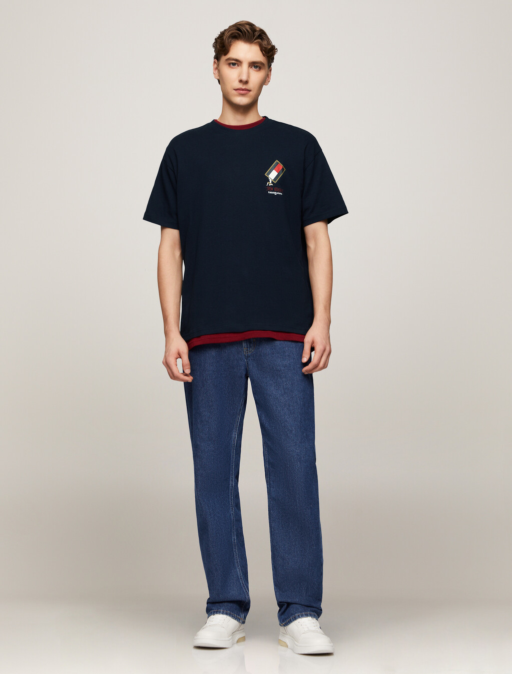 Back Logo Relaxed T-Shirt, Dark Night Navy, hi-res