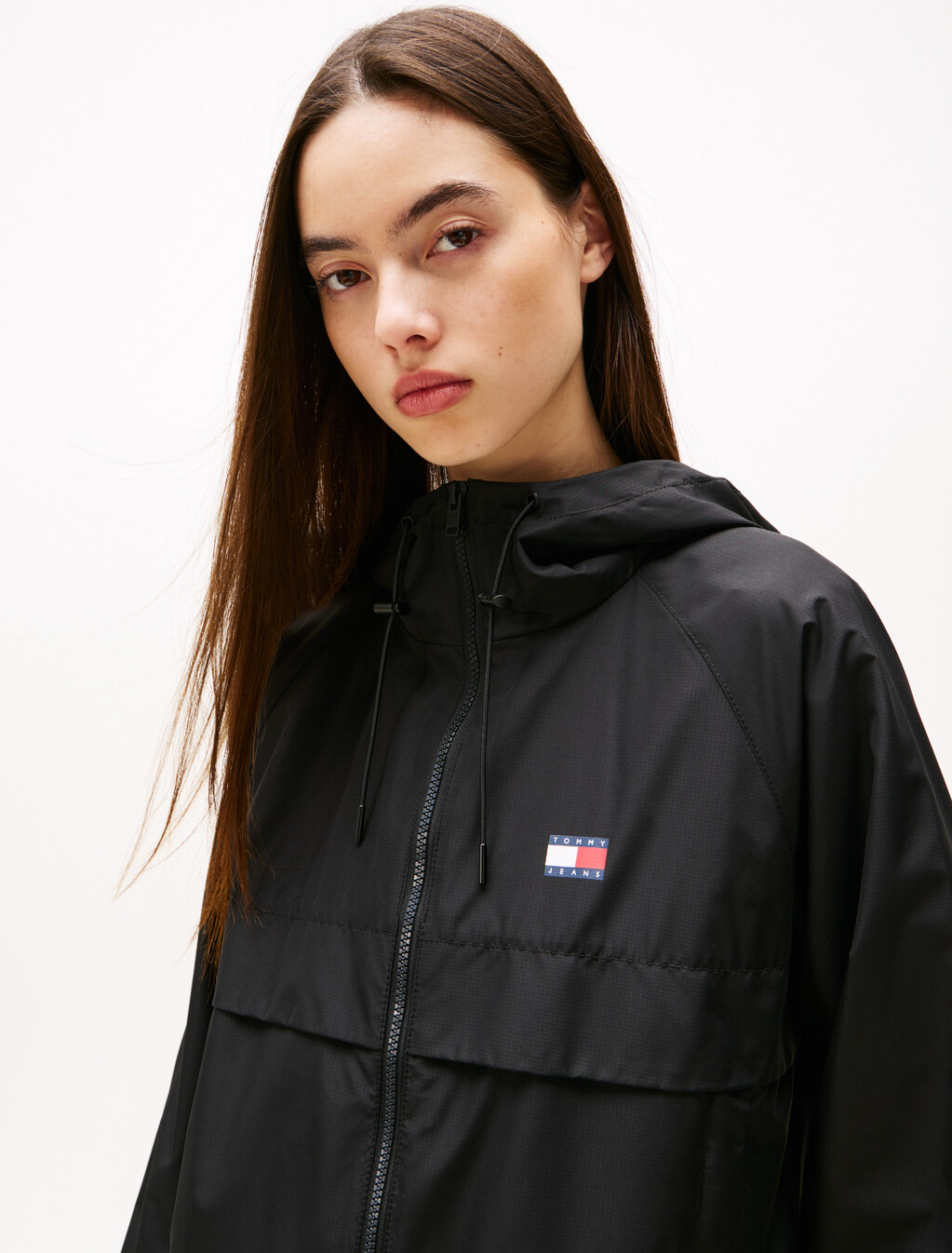 Tommy Badge Windbreaker, Black, hi-res