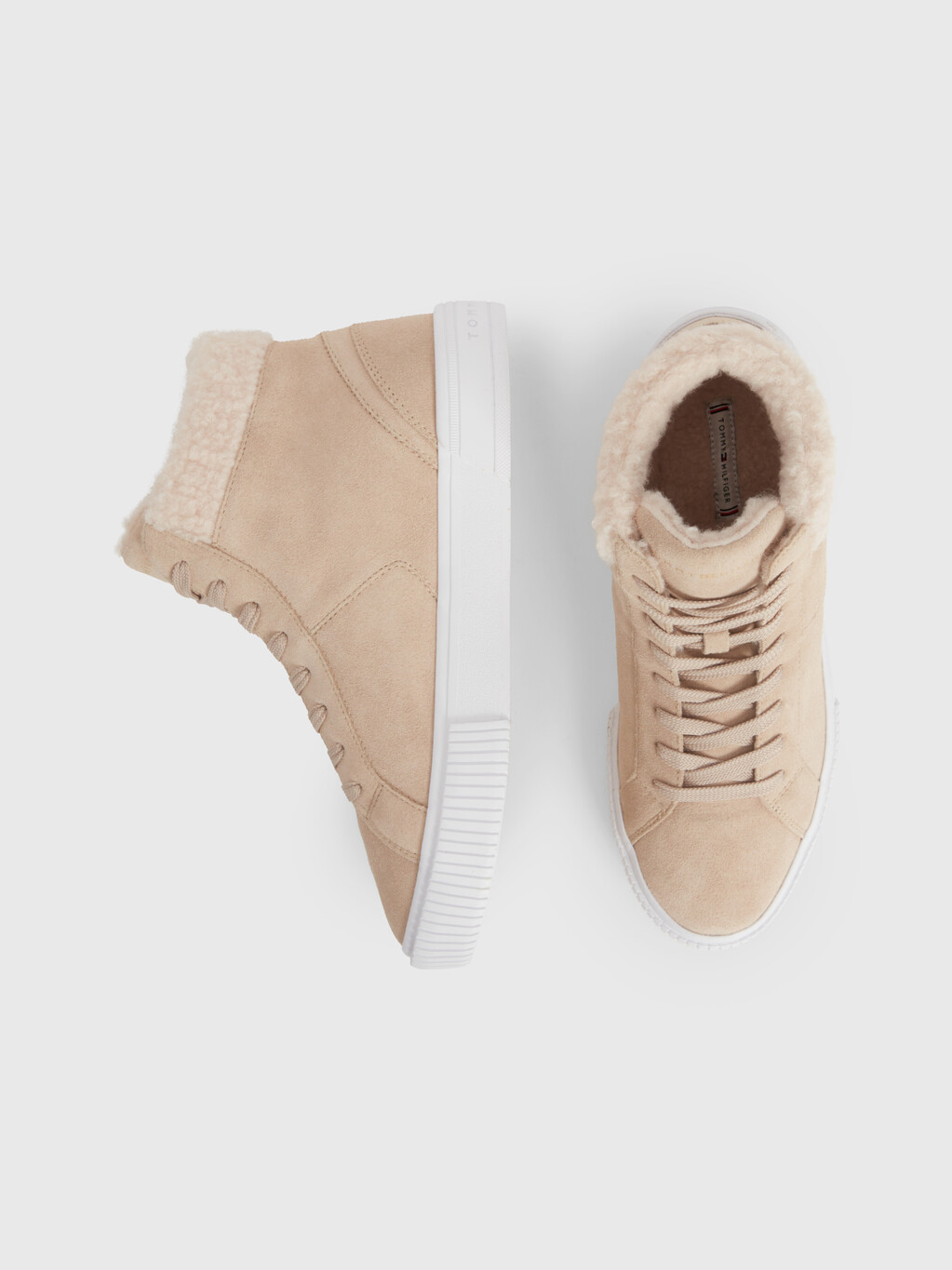 Suede High-Top Trainers, Merino, hi-res