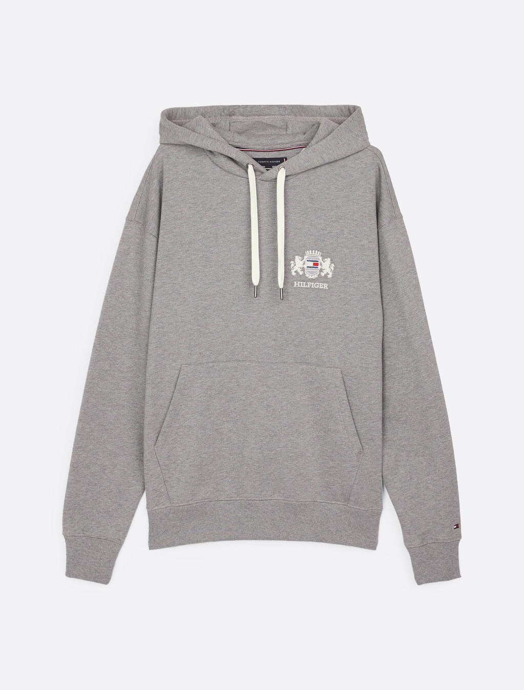 小徽章刺繡連帽衛衣, Medium Grey Heather, hi-res
