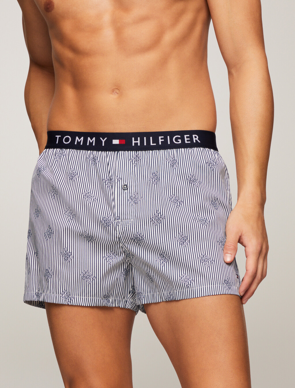 Woven Print Boxer Shorts, Monogram Ithaca, hi-res