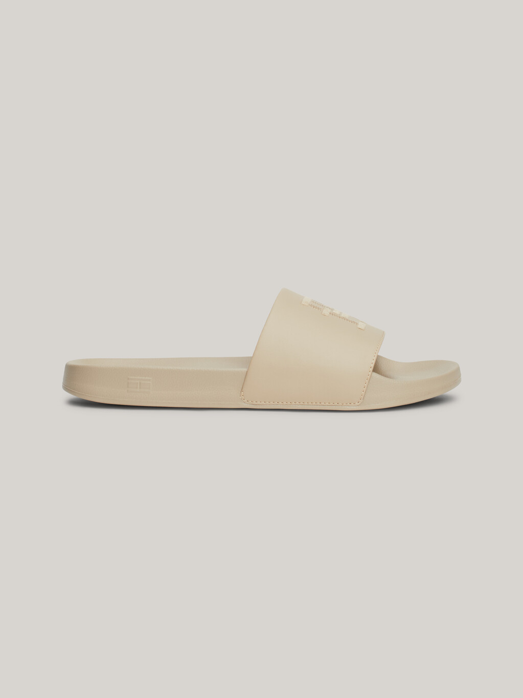 TH Monogram Embroidery Casual Slides, Beige, hi-res