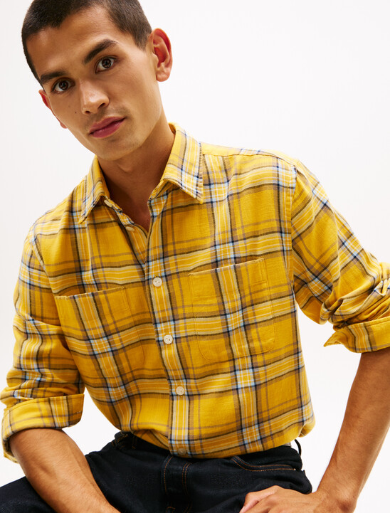 Relaxed Fit Textured Twill Check Shirt