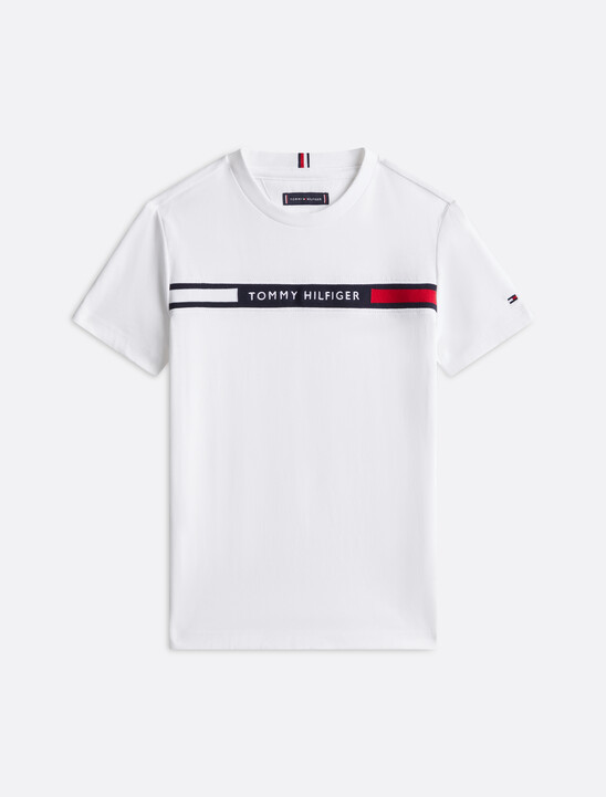 Logo Rib-Knit Insert T-Shirt