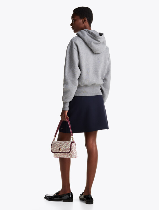 Logo Embroidery Drawstring Fleece Hoody