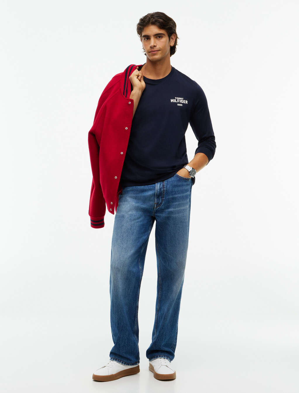 1985 Logo Long Sleeve T-Shirt, Navy Blue, hi-res