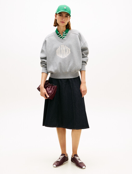 Asia Fit Flared Midi Skirt