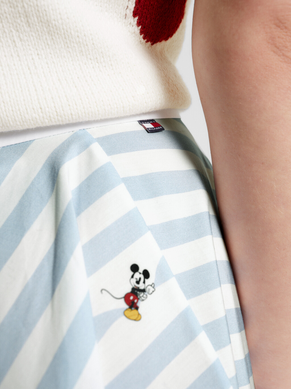 Disney X Tommy 伊薩卡條紋合身喇叭裙裝, Breezy Blue, hi-res
