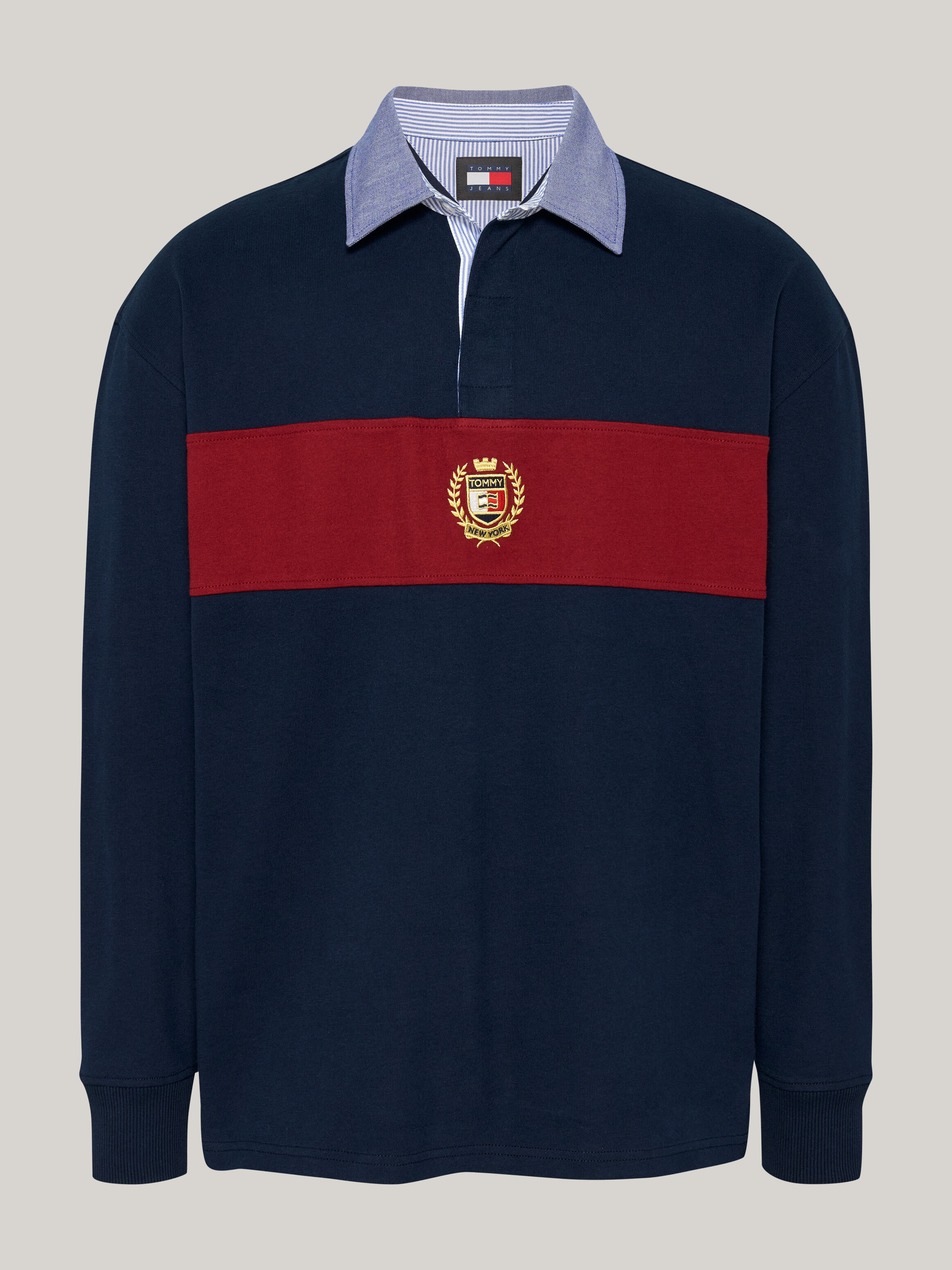 Blue shirt tommy hilfiger clearance