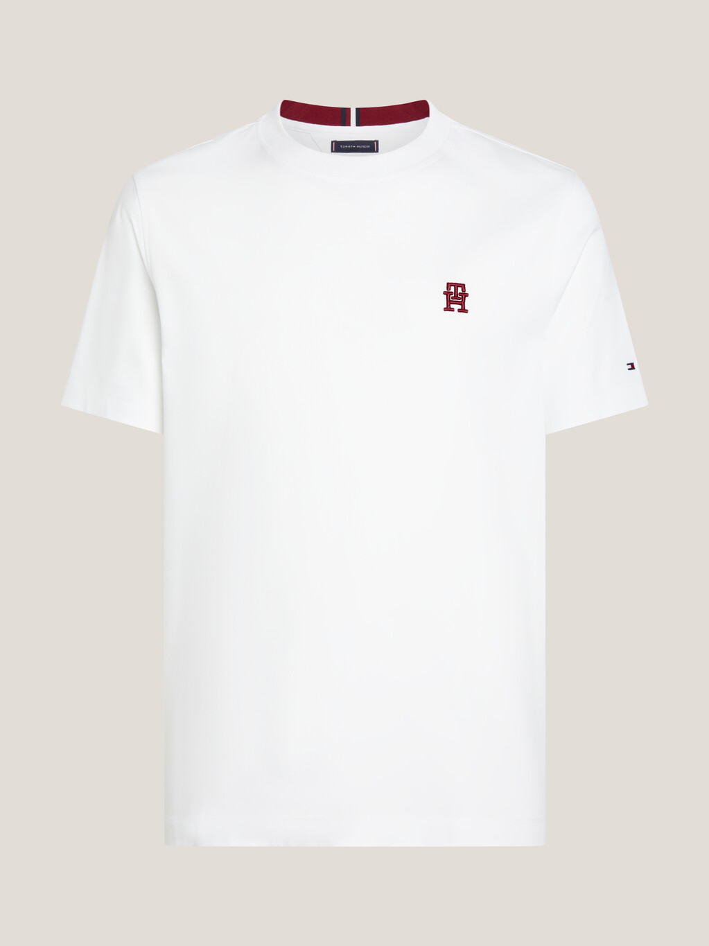 TH Monogram Interlock Cotton T-Shirt, Optic White, hi-res