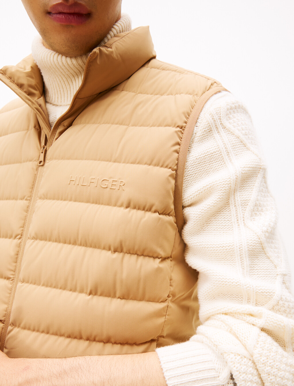 Lightweight Down Packable Vest, Timeless Camel, hi-res