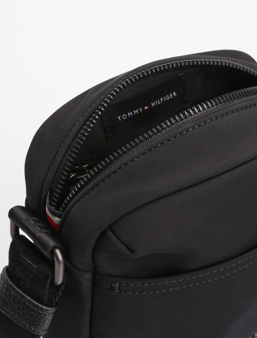 Metal Logo Reporter Bag, Black, hi-res
