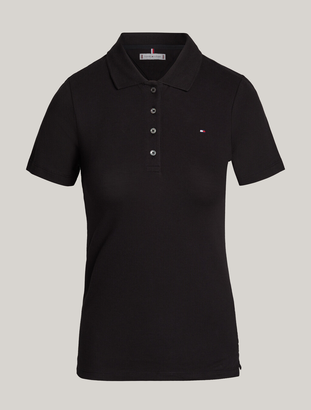 Essential 修身 Polo 衫, Black, hi-res