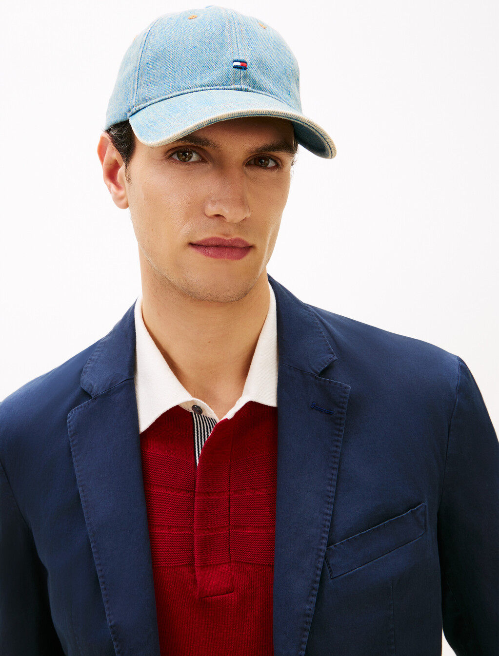 Corporate Denim Logo Embroidery Baseball Cap, Denim Light 01, hi-res