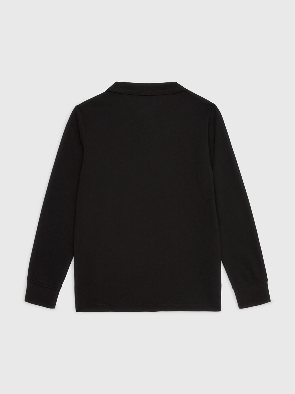 Essential Long Sleeve Regular Fit Polo, Black, hi-res