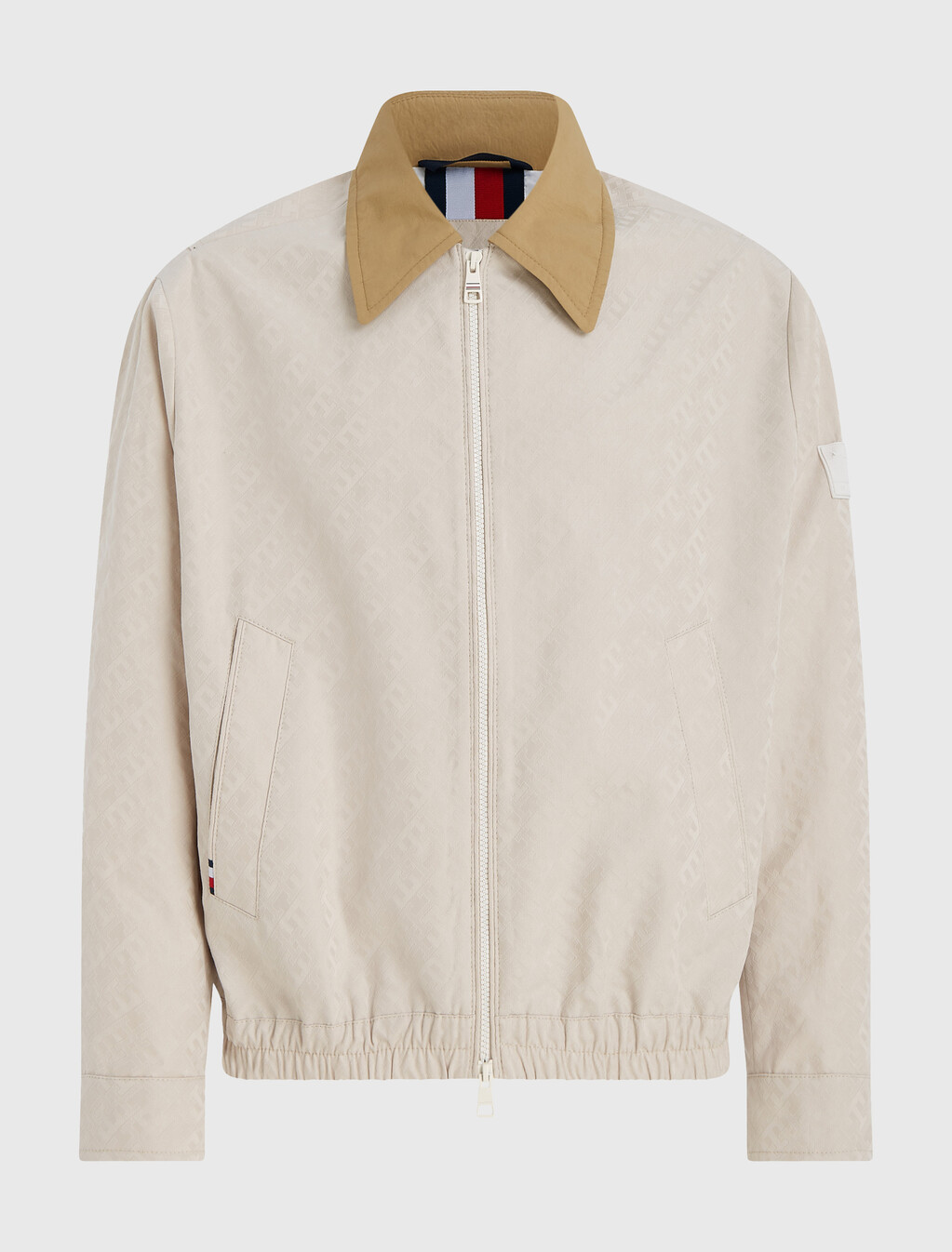 TH Monogram 對比領外套, Monogram Weathered White, hi-res