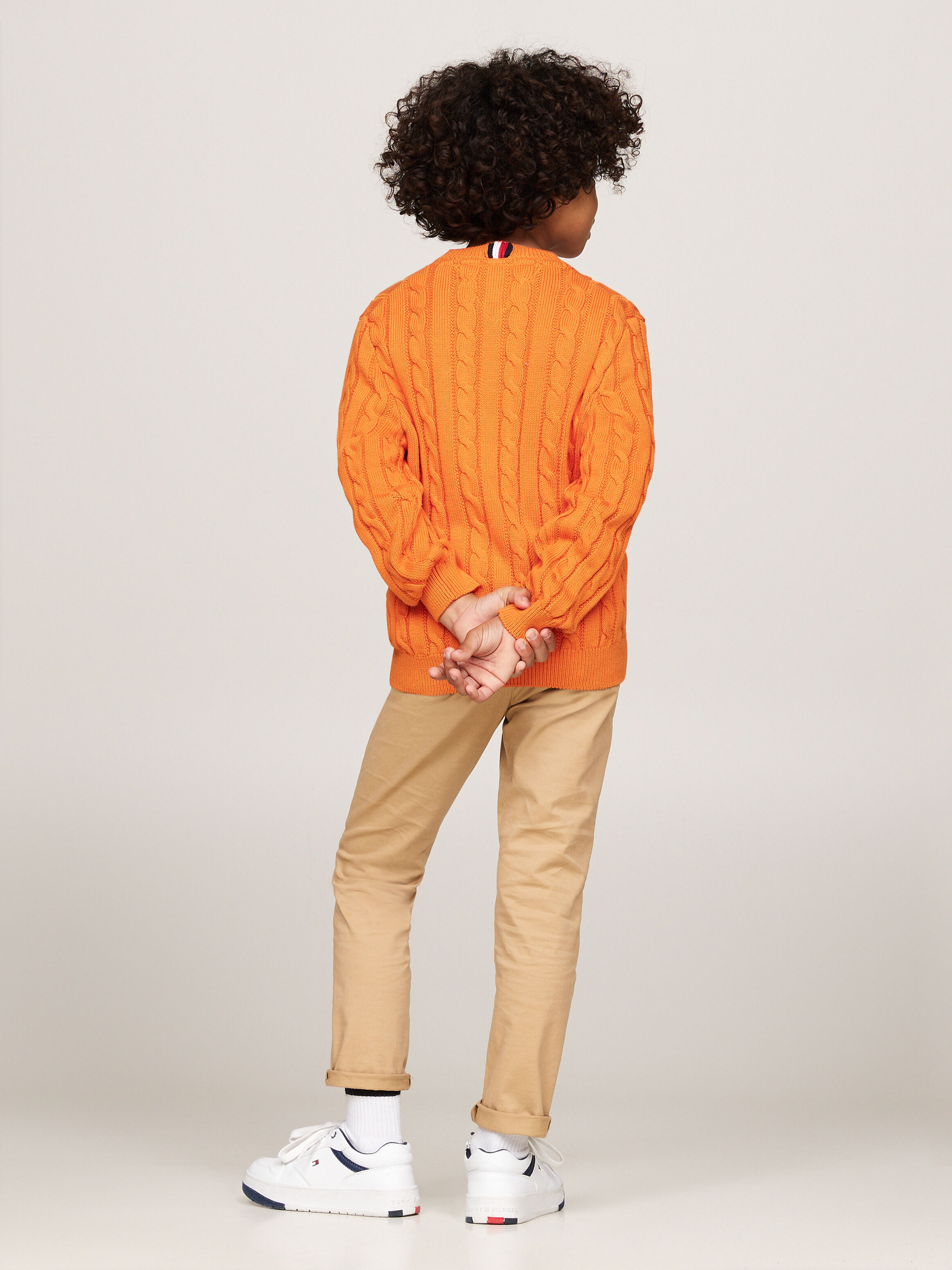 Tommy hilfiger jumper orange sale