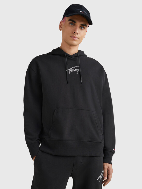 Signature Logo Relaxed Fit Hoodie