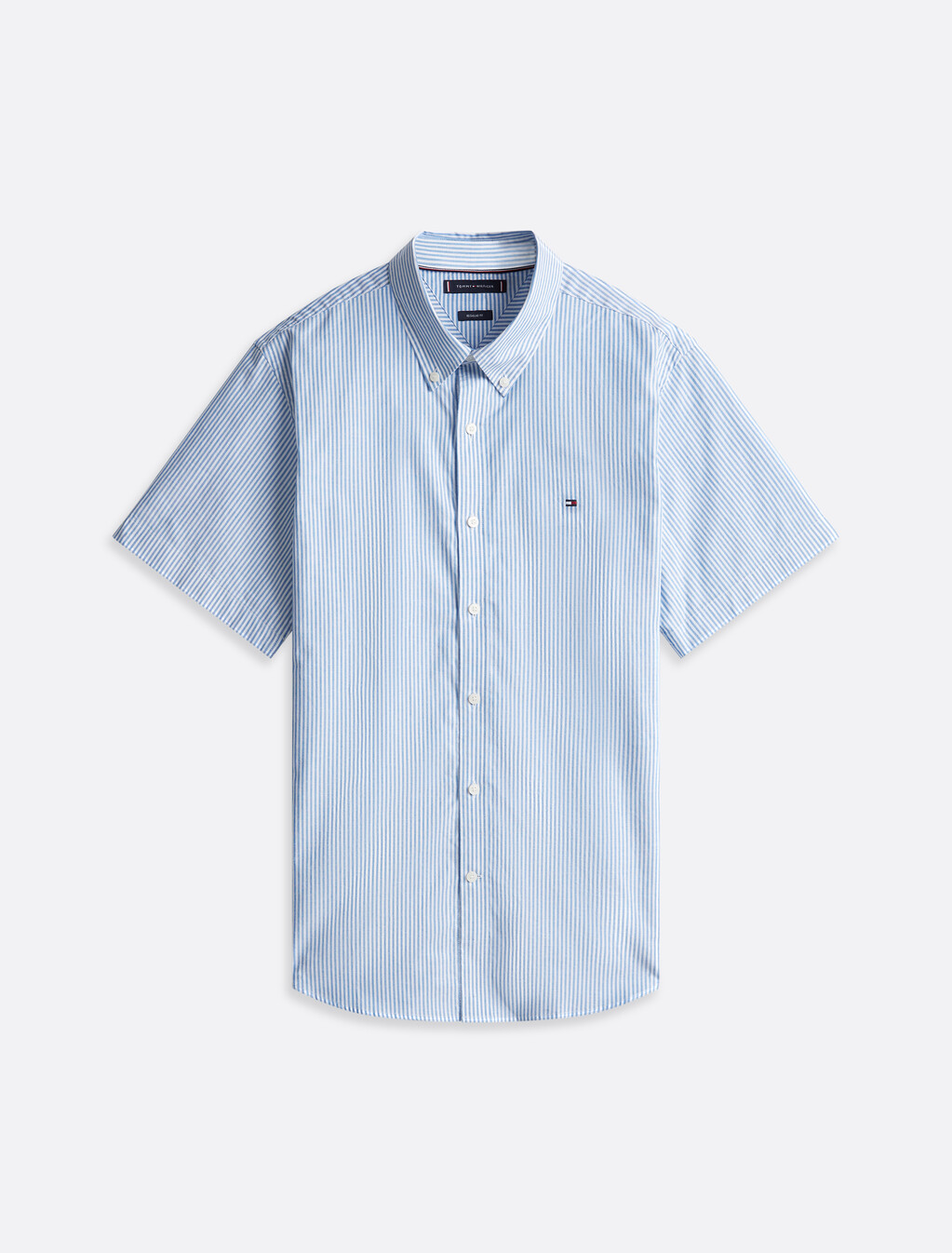 Oxford Stripe Short Sleeve Shirt, Shirt Blue / Stripes, hi-res