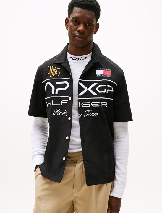 The APXGP Collection Regular Short Sleeve Satin Shirt