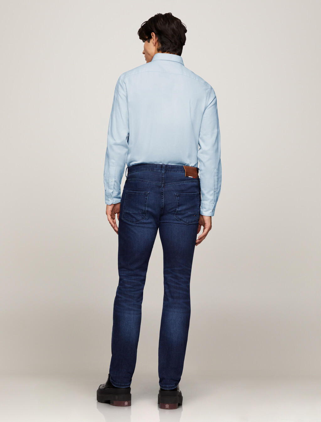Herringbone Cotton Regular Shirt, Breezy Blue, hi-res