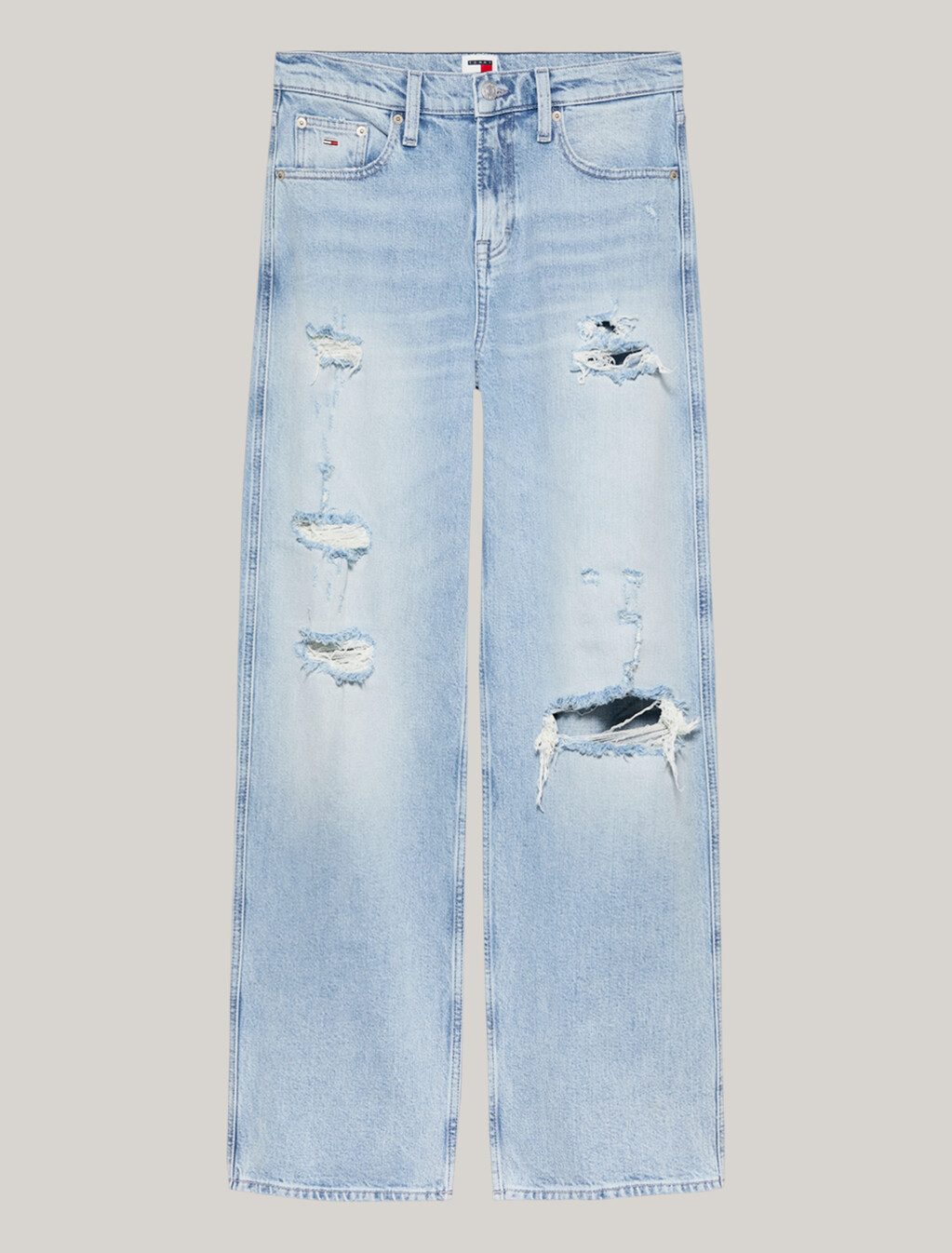 Betsy Mid Rise Wide Distressed Jeans, Denim Light, hi-res