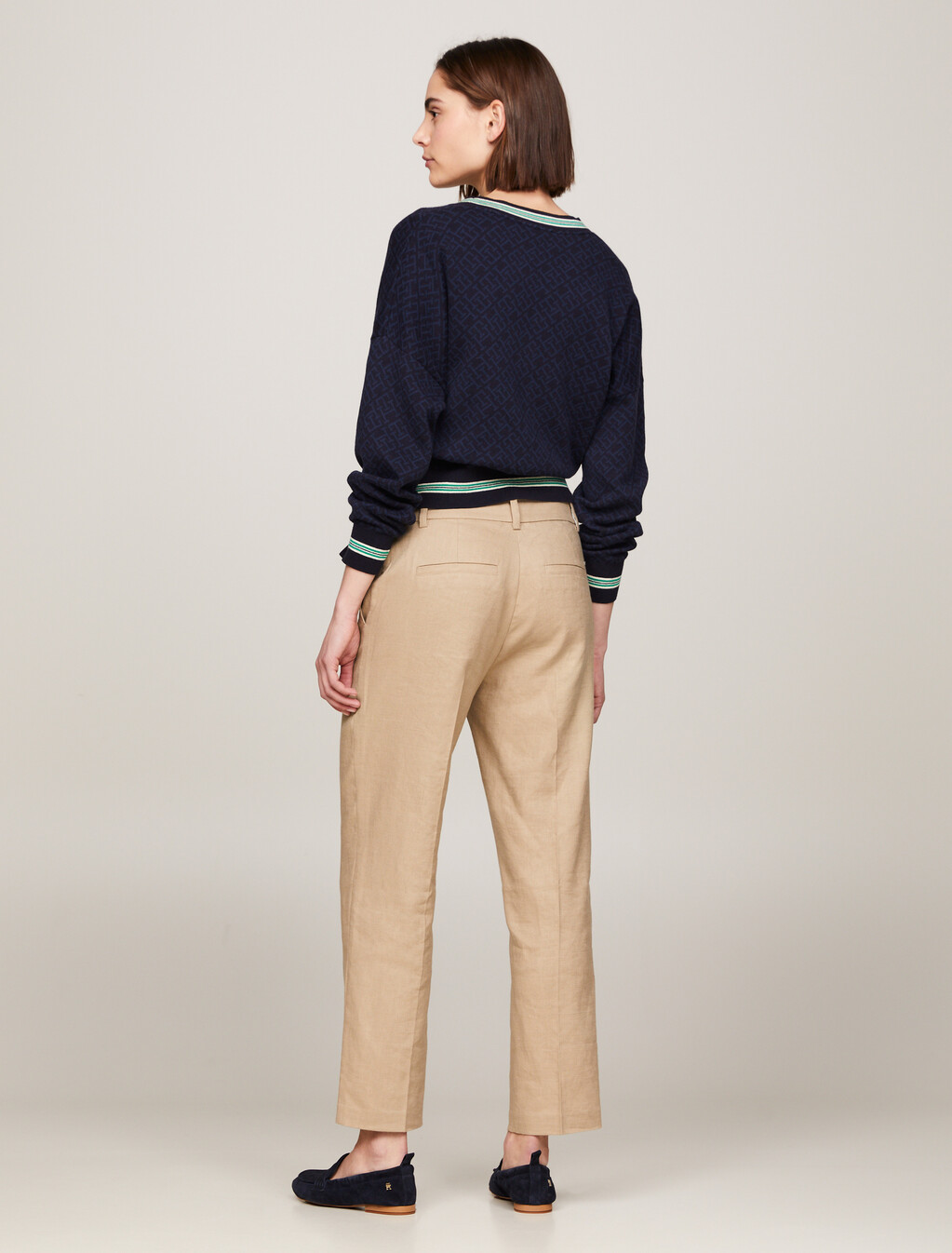 Slim Fit Straight Chinos, Beige, hi-res