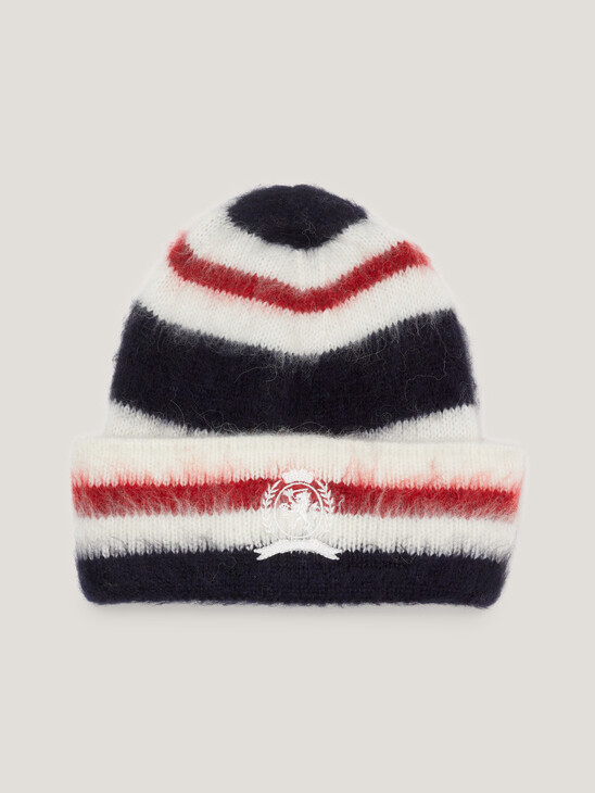 Crest Fuzzy Stripe Beanie