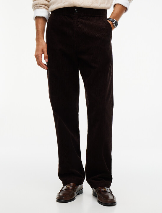 Dover Regular Straight Elasticated Corduroy Chinos