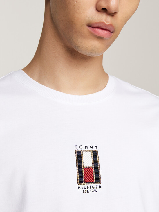 Vertical Flag Embroidery T-Shirt