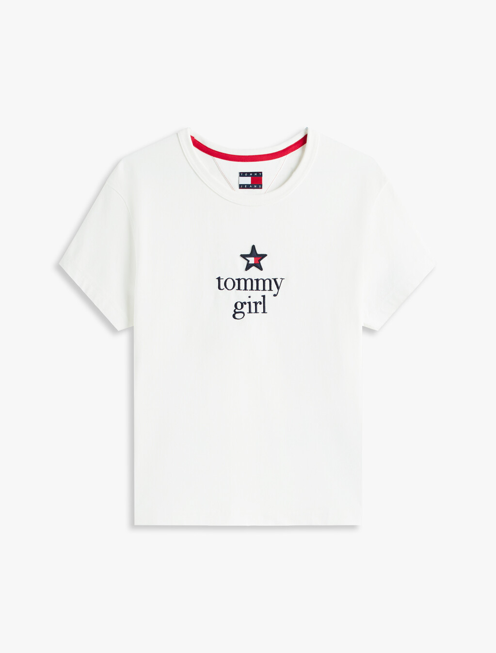 Tommy Girl 印花圖案標準版型 T 恤, Ecru, hi-res