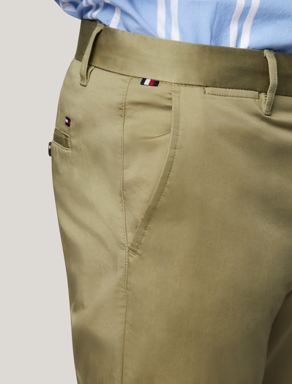 Denton Chino Straight Fit Stretch Pants, Faded Olive, hi-res