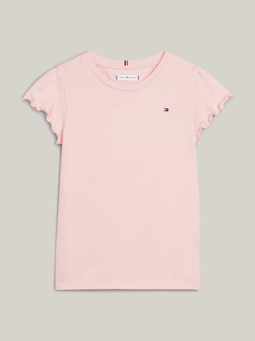 Essential 荷葉邊袖 T 恤, Whimsy Pink, hi-res