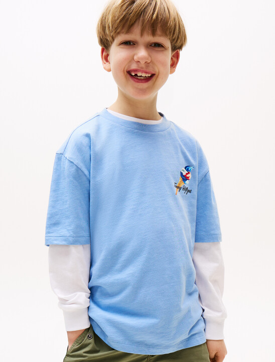 Photo Print Slub T-Shirt