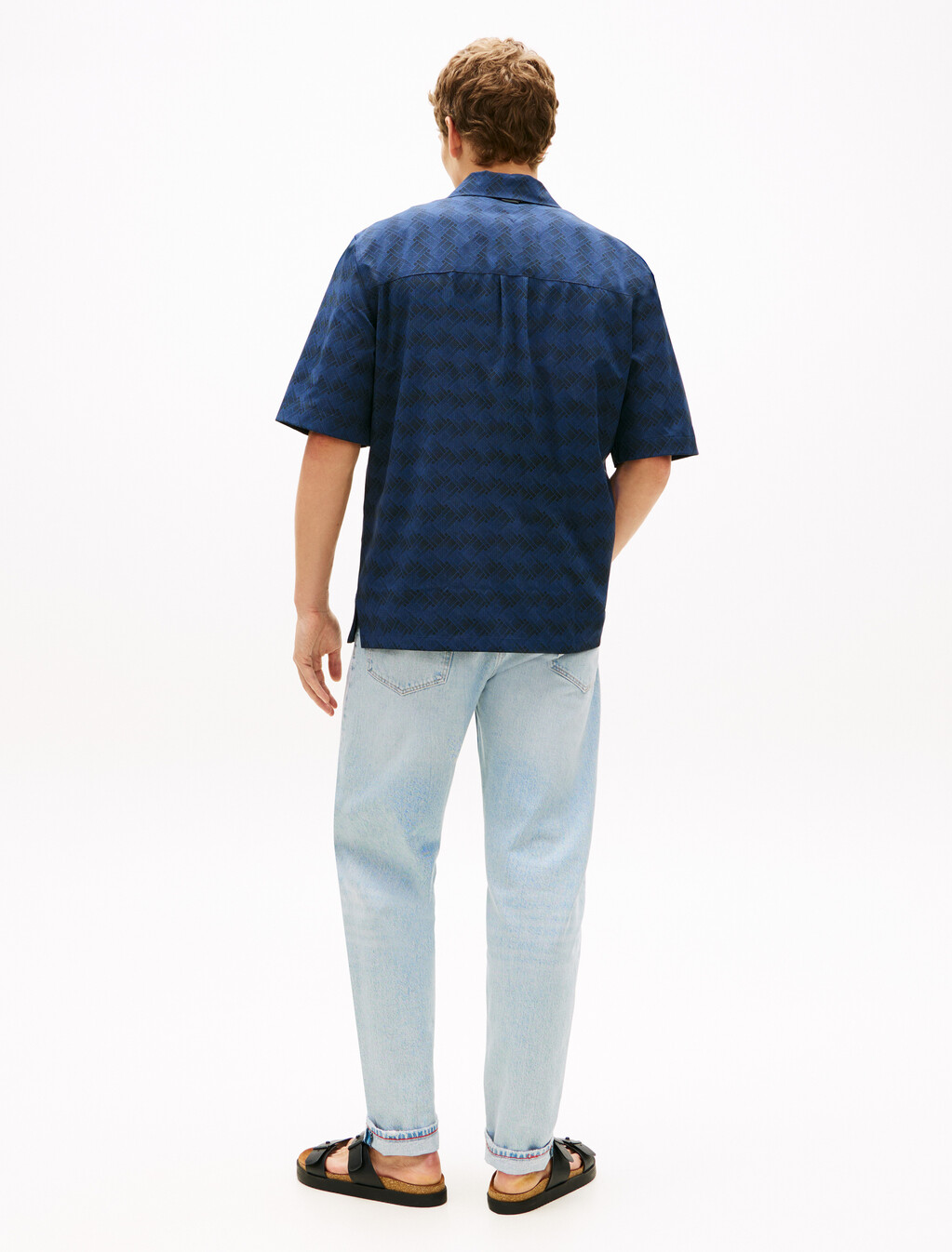 Satin Brooklyn Short, Carbon Navy Allover, hi-res