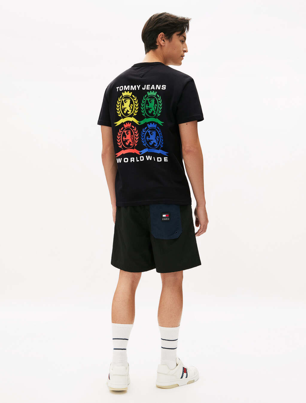 Varsity Crest Back Logo T-Shirt, Black, hi-res