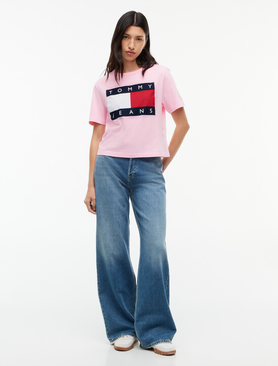 Flag Badge Boxy Jersey T-Shirt