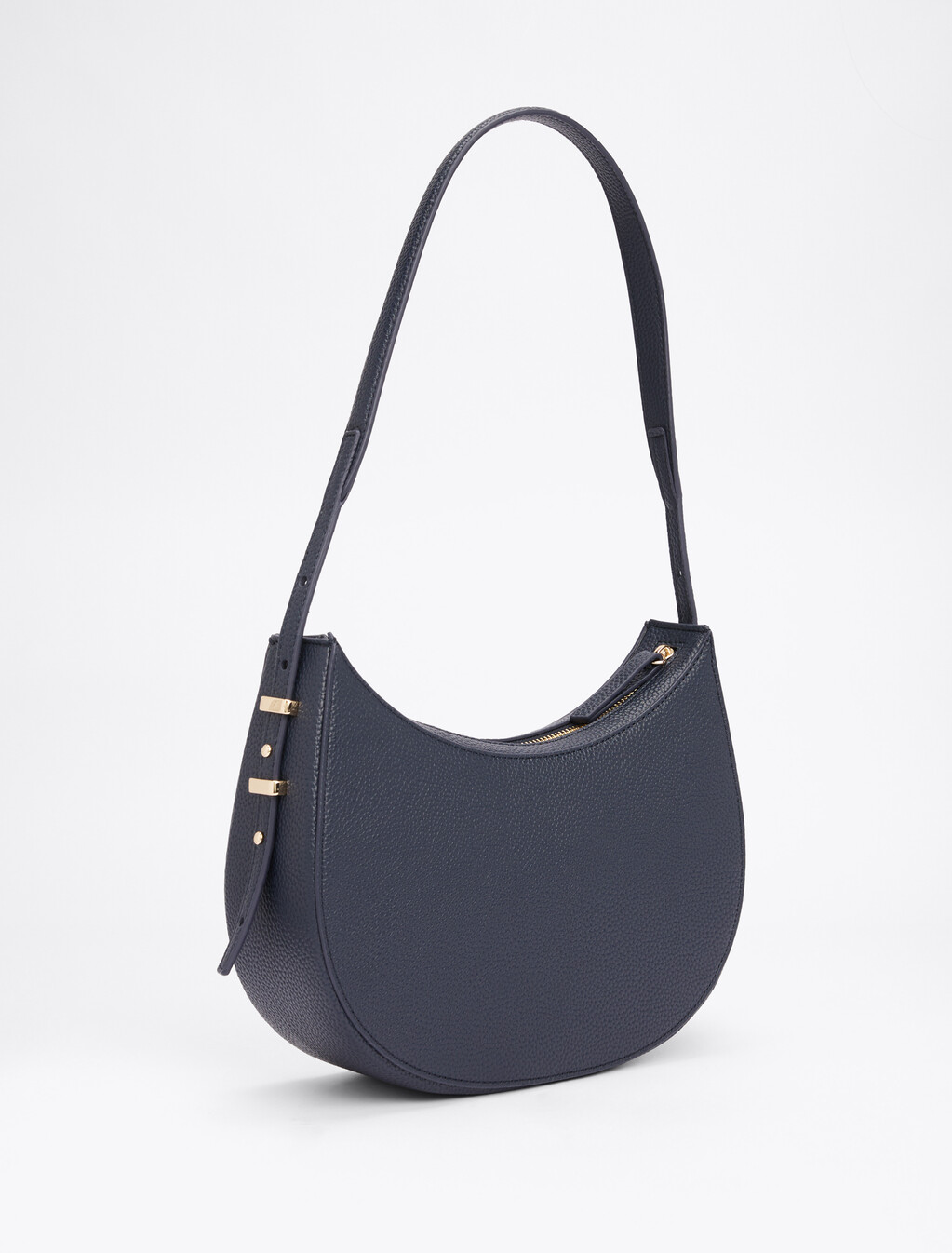 Pebble Grain Hobo Bag, Space Blue, hi-res