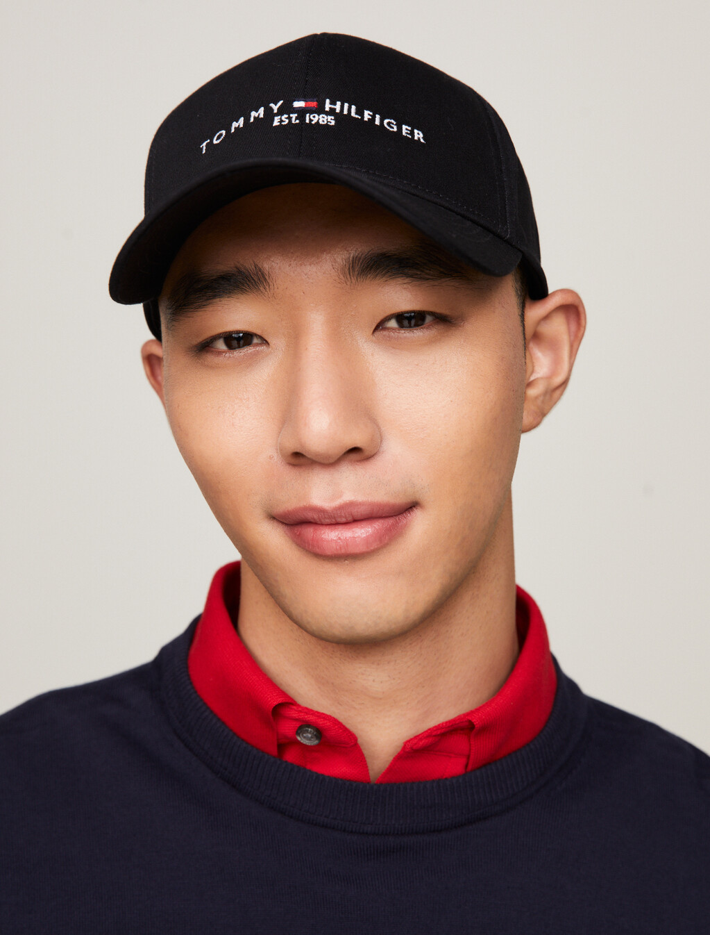 Tommy Hilfiger 經典有機棉棒球帽, Black, hi-res
