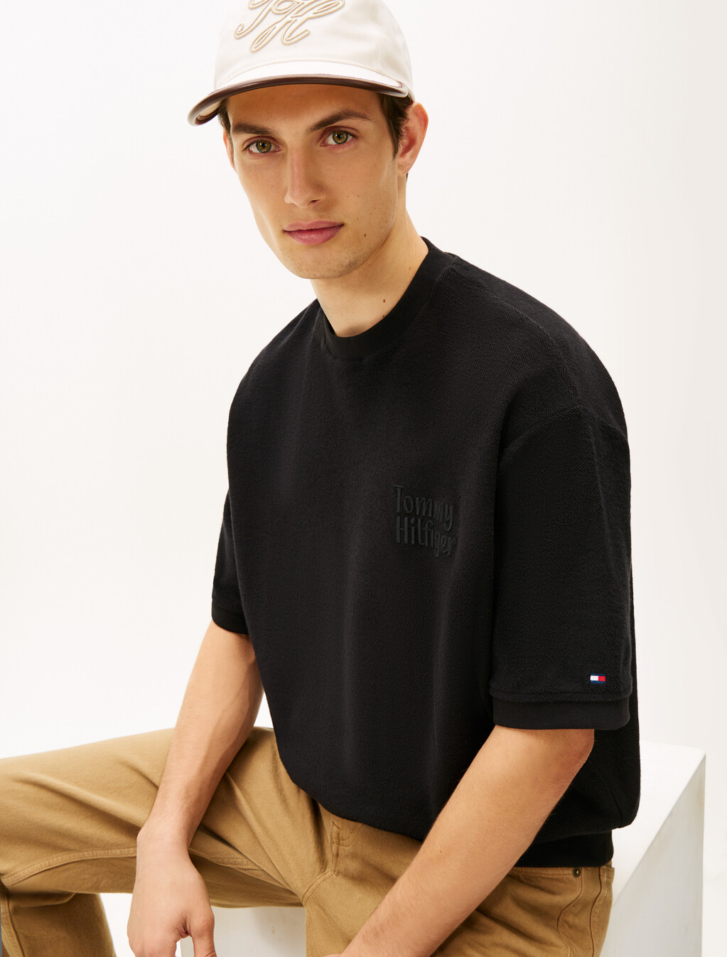 Reverse Terry Sweatshirt, Black, hi-res