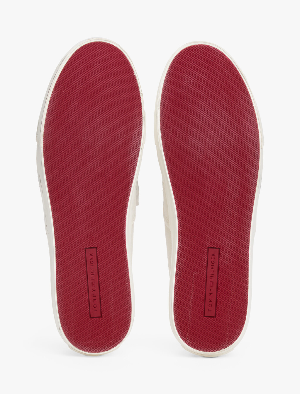 Canvas Embossed Logo Trainers, Alabaster, hi-res