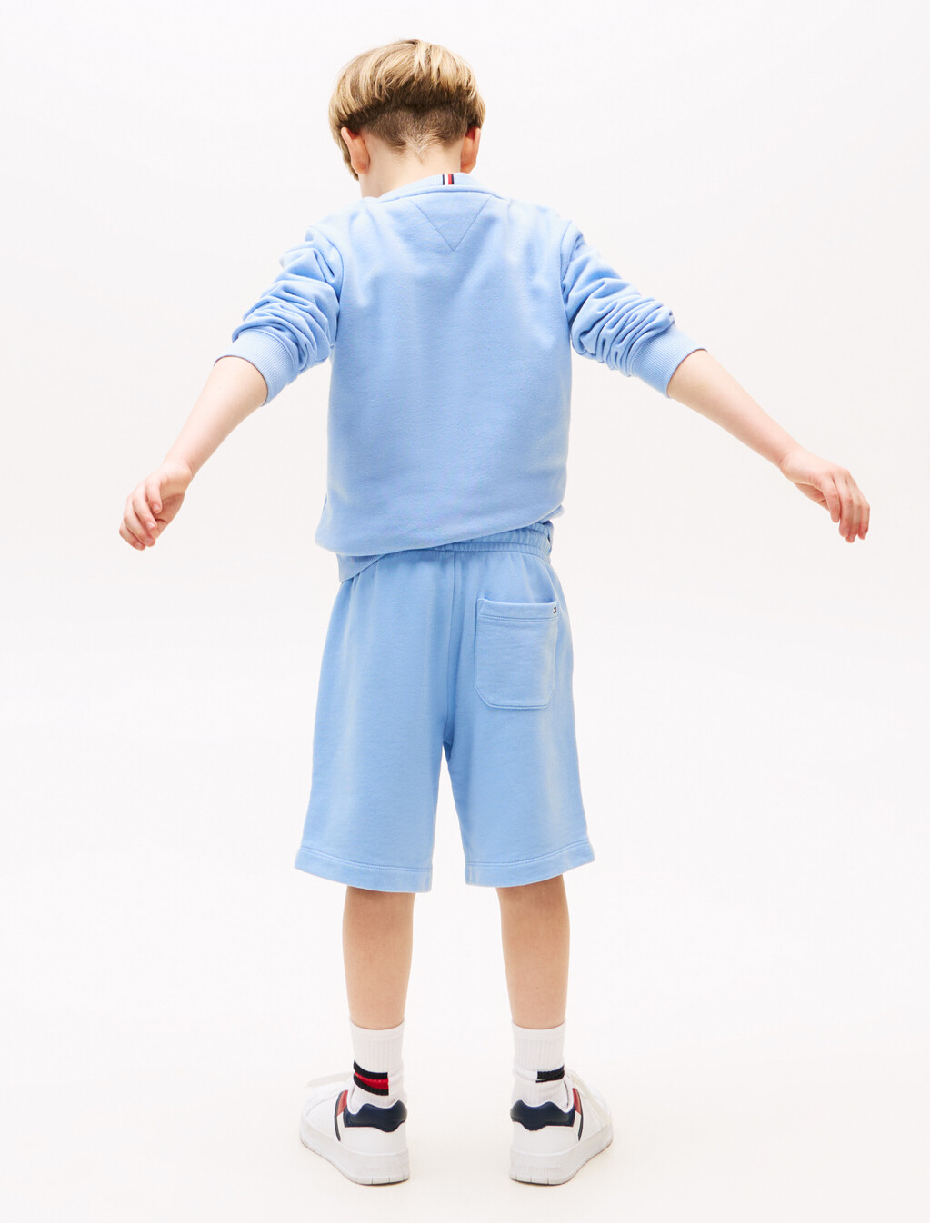 Tonal Flag Embroidery Short, Cloudy Blue, hi-res