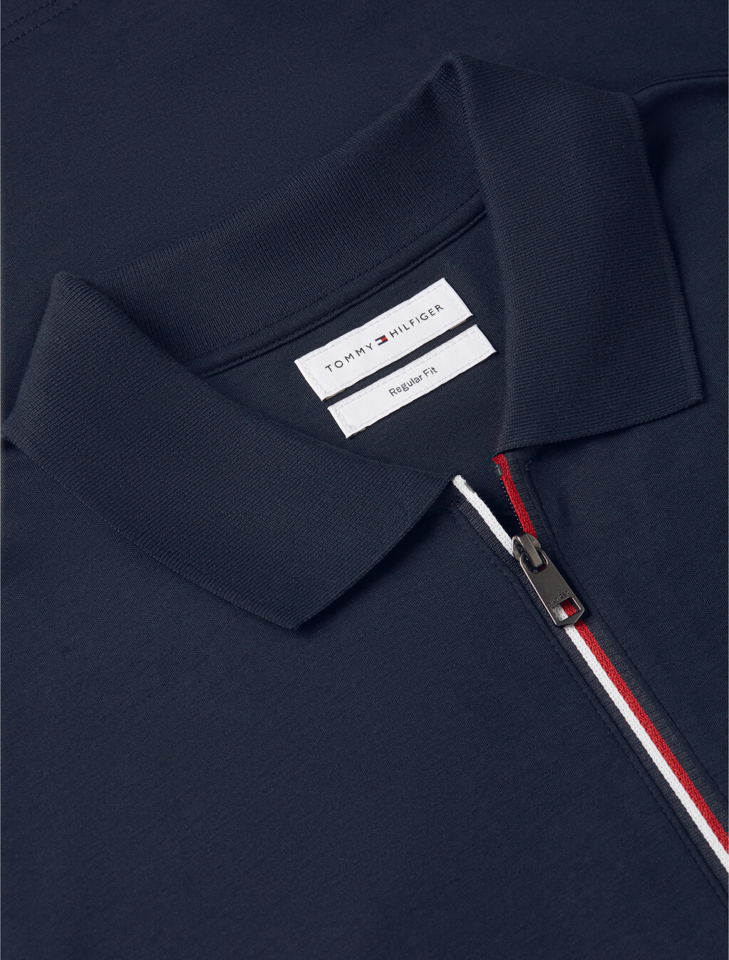 Fluid Cotton 標準版型 Polo 衫, Navy Blue, hi-res