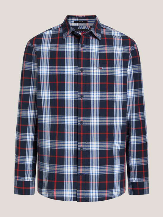 Regular Cotton Poplin Check Shirt