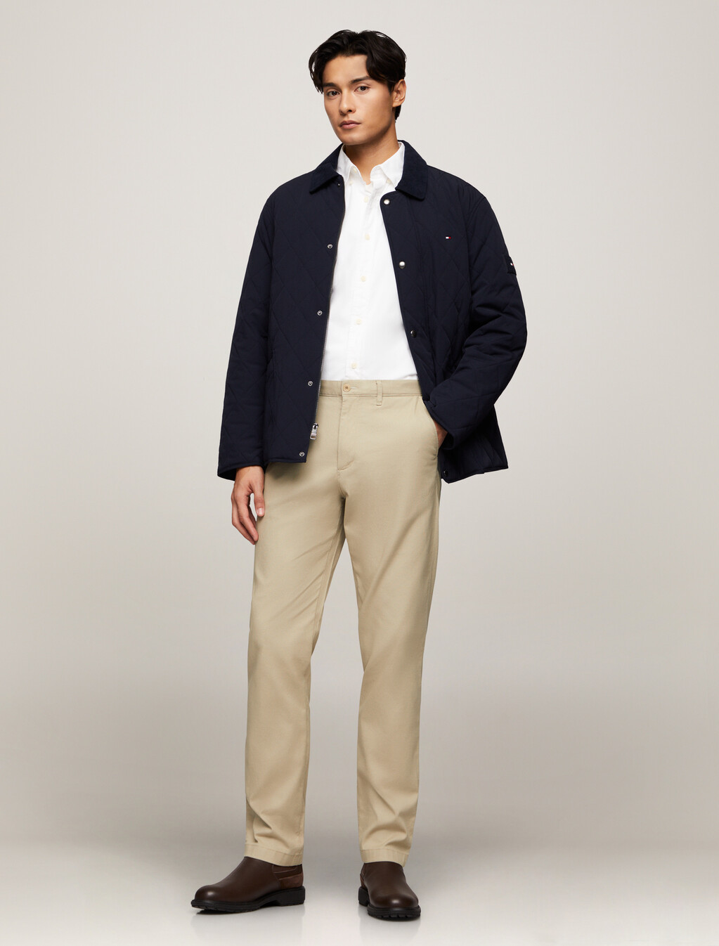 Stretch Denton Straight Pant, Sandalwood, hi-res