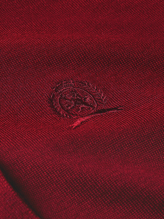 CREST EMBROIDERY LONG SLEEVE POLO